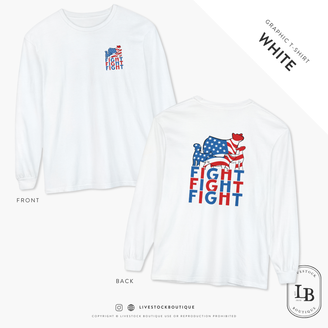 Fight, Fight, Fight - Comfort Colors Long Sleeve T-Shirt