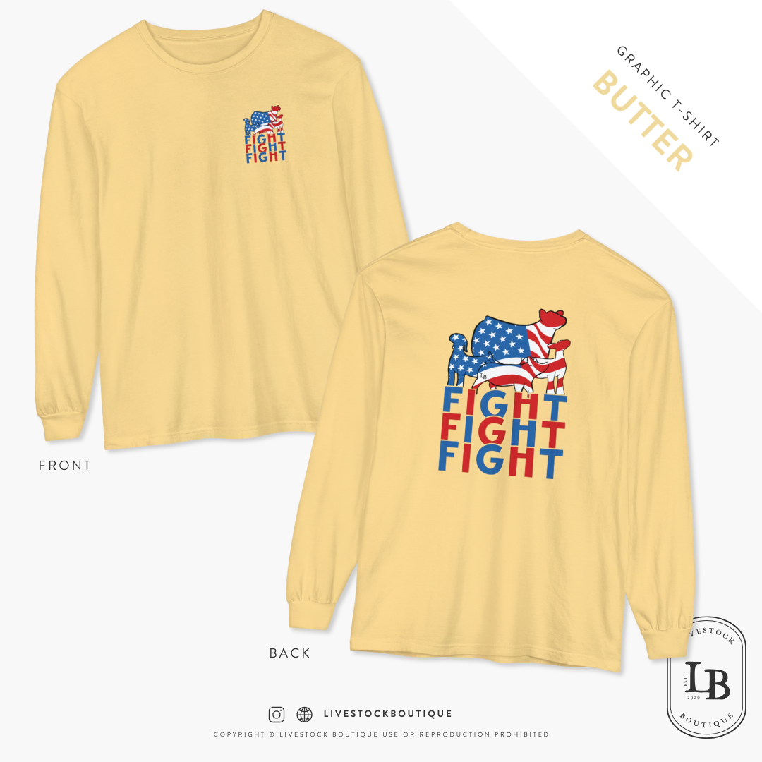 Fight, Fight, Fight - Comfort Colors Long Sleeve T-Shirt