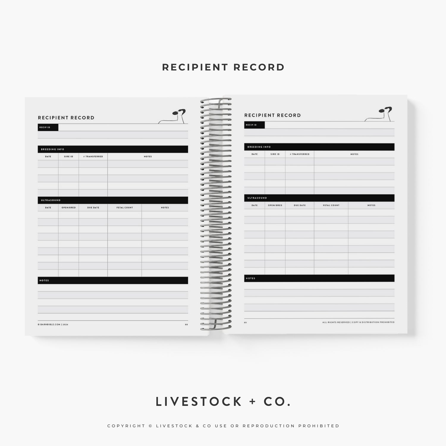 Barn Bible™ Donor &amp; Recip Planner