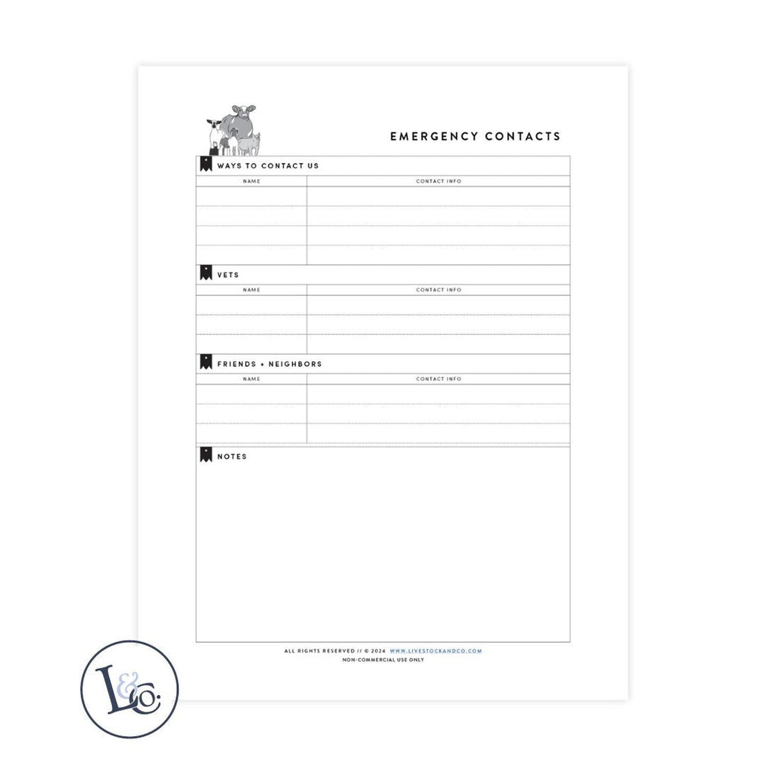 Custom Made Emergency Contacts Stock Show Livestock - Livestock &amp;amp; Co. Boutique