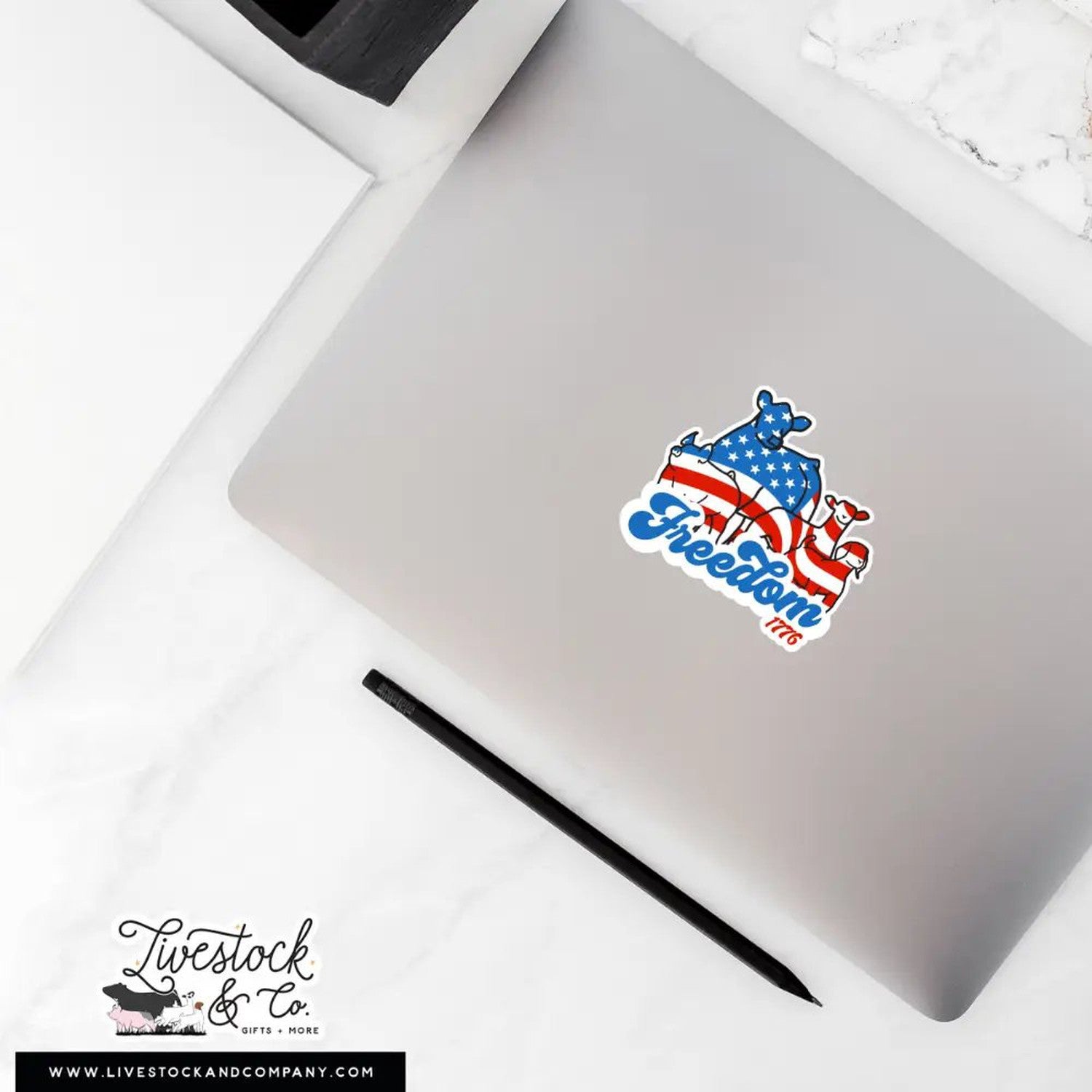 Custom Made Freedom 1776 Livestock Stickers Stock Show Livestock - Livestock &amp;amp; Co. Boutique