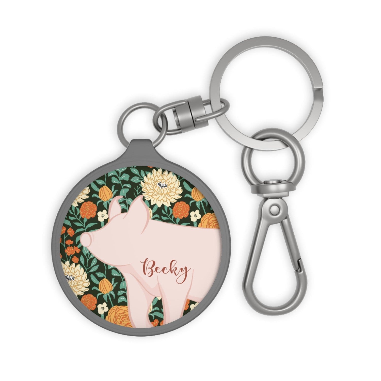 Custom Made Key Chain Tag - Bold Blooms Stock Show Livestock - Livestock &amp;amp; Co. Boutique