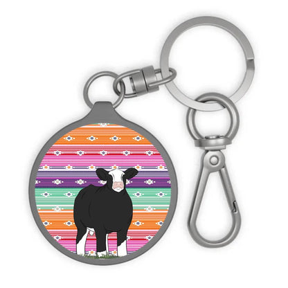 Custom Made Key Chain Tag - Serape Stock Show Livestock - Livestock &amp;amp; Co. Boutique