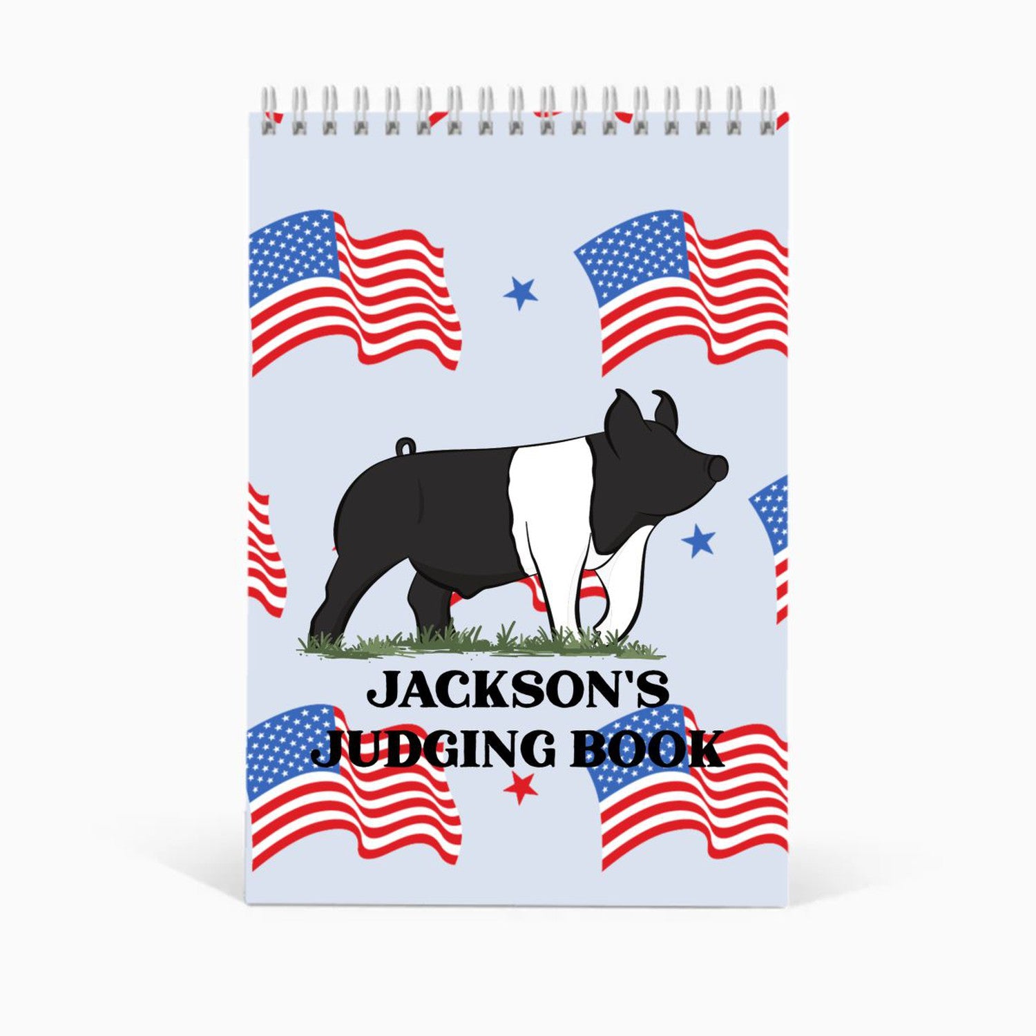 Custom Made Livestock Judging Steno Notebook - Patriotic Stock Show Livestock - Livestock &amp;amp; Co. Boutique