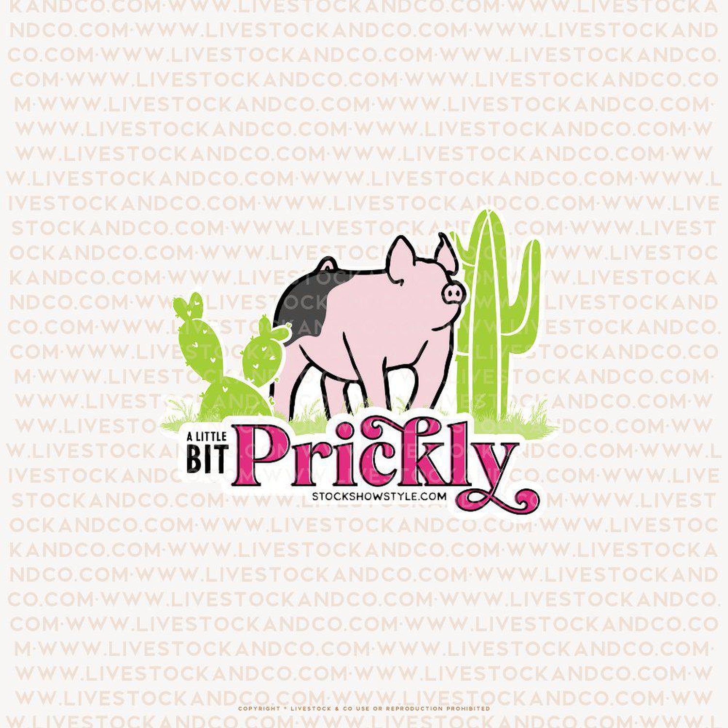 Custom Made Prickly Livestock Stickers Stock Show Livestock - Livestock &amp;amp; Co. Boutique