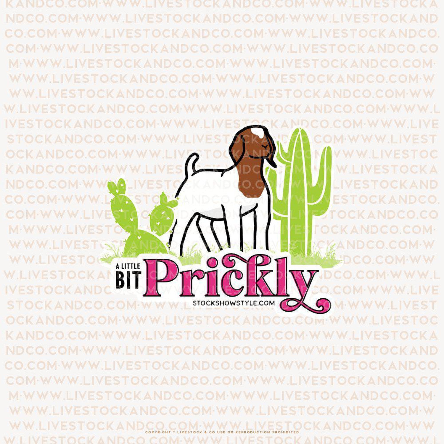 Custom Made Prickly Livestock Stickers Stock Show Livestock - Livestock &amp;amp; Co. Boutique