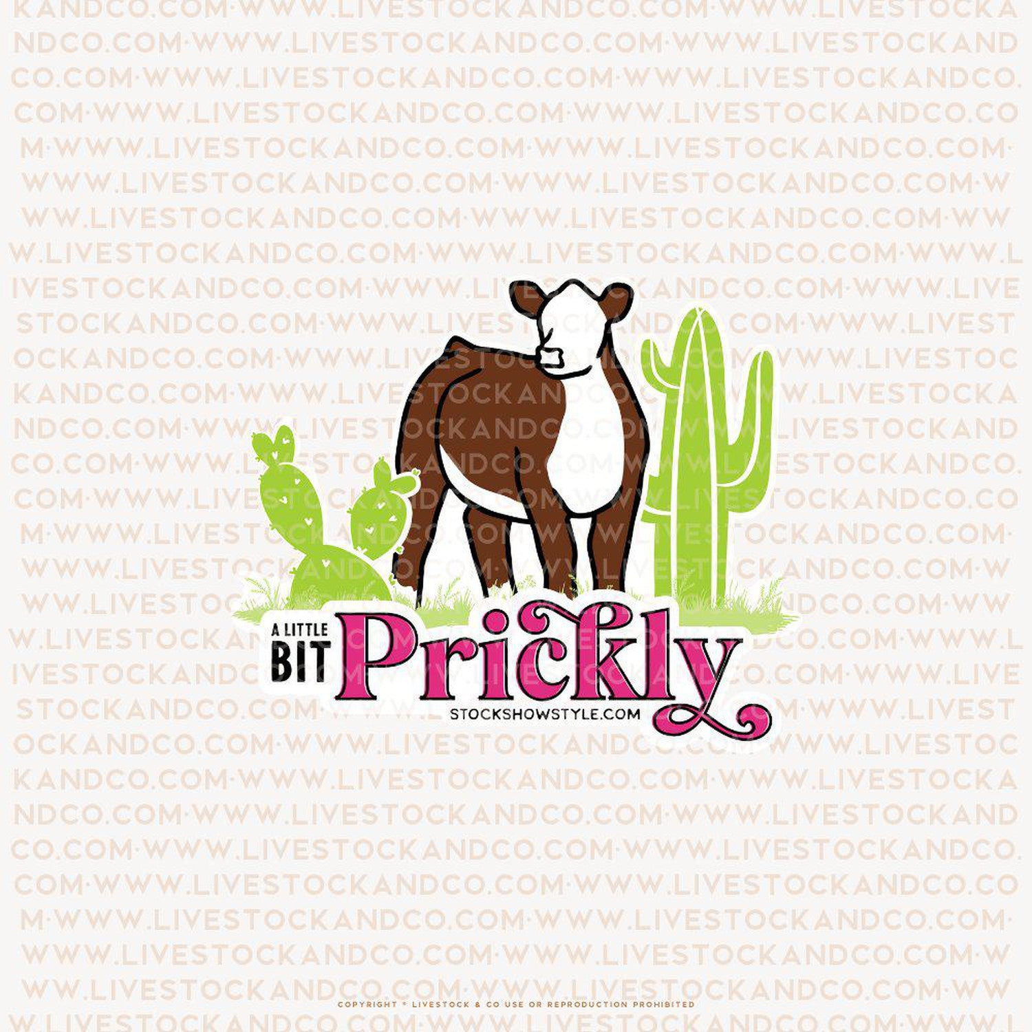 Custom Made Prickly Livestock Stickers Stock Show Livestock - Livestock &amp;amp; Co. Boutique