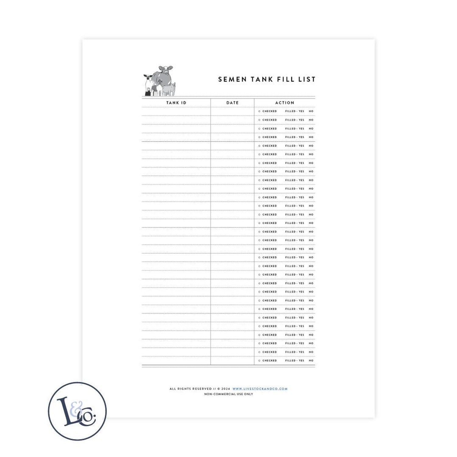 Custom Made Semen Tank Fill List Stock Show Livestock - Livestock &amp;amp; Co. Boutique