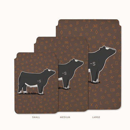 Custom Made Tech &amp; Laptop Sleeve - Signature Patterns Stock Show Livestock - Livestock &amp;amp; Co. Boutique