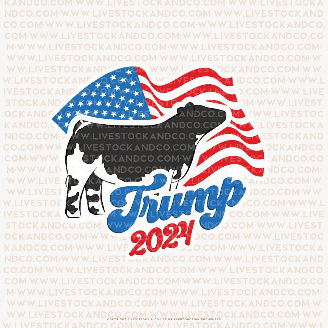 Custom Made Trump 2024 Livestock Stickers Stock Show Livestock - Livestock &amp;amp; Co. Boutique