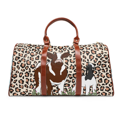 Custom Made Waterproof Travel Bag - Cheetah Stock Show Livestock - Livestock &amp;amp; Co. Boutique